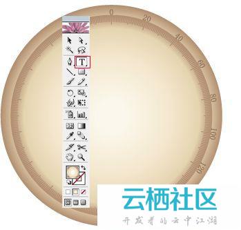 Illustrator利用鼠标简单绘制金色指南针教程-金色指南针